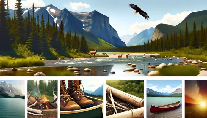 10-must-know-tips-for-exploring-the-great-outdoors-this-weekend Captivating image of the great outdoors: Expansive natural landscape with rugged mountains, dense forests, and a serene riverside. Herd of deer